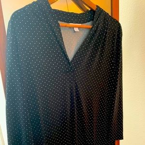 3/4 sleeve polka dot top